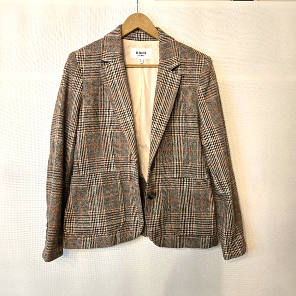 BB Dakota by Steve Madden Jackets & Blazers - BB Dakota Women's Size S Brown tweed look button front Men's look blazer